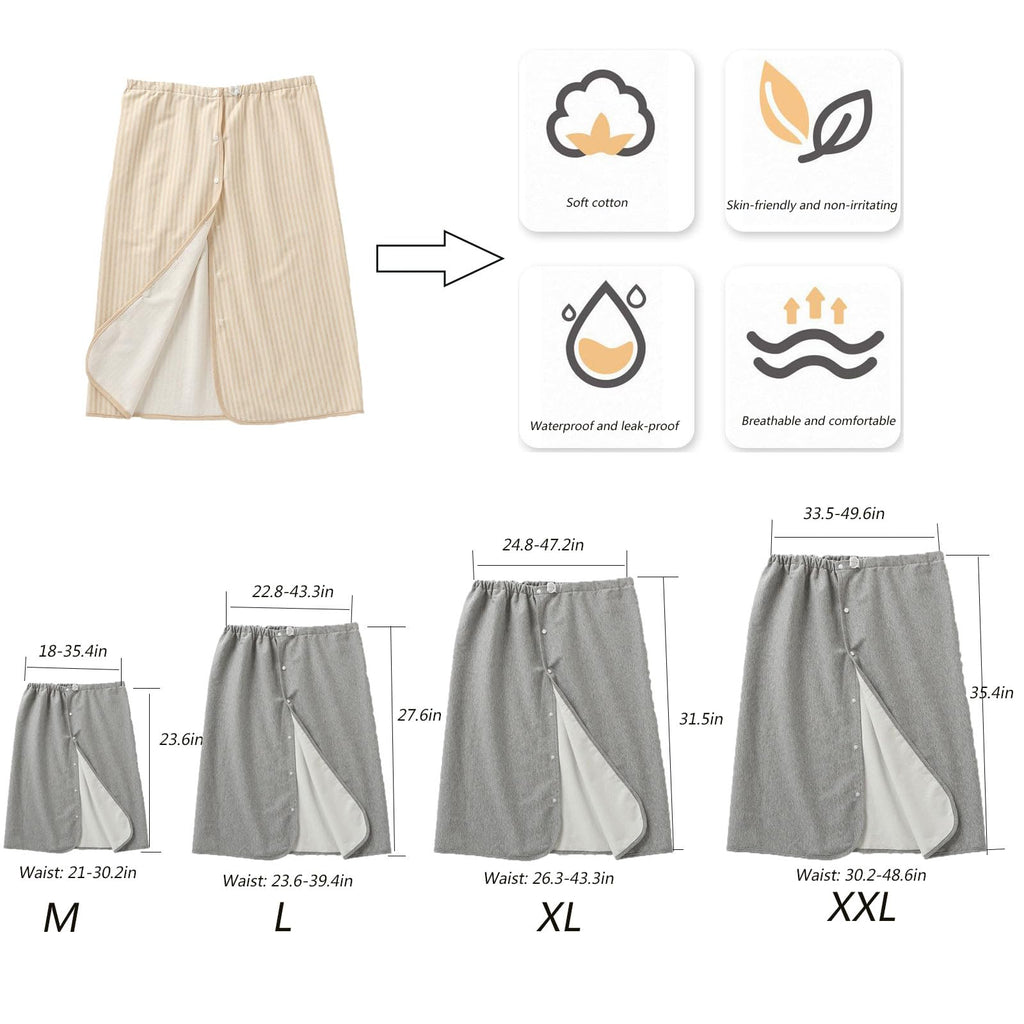 Full Open Waterproof Adjustable Reusable Adult Diaper Skirt A421