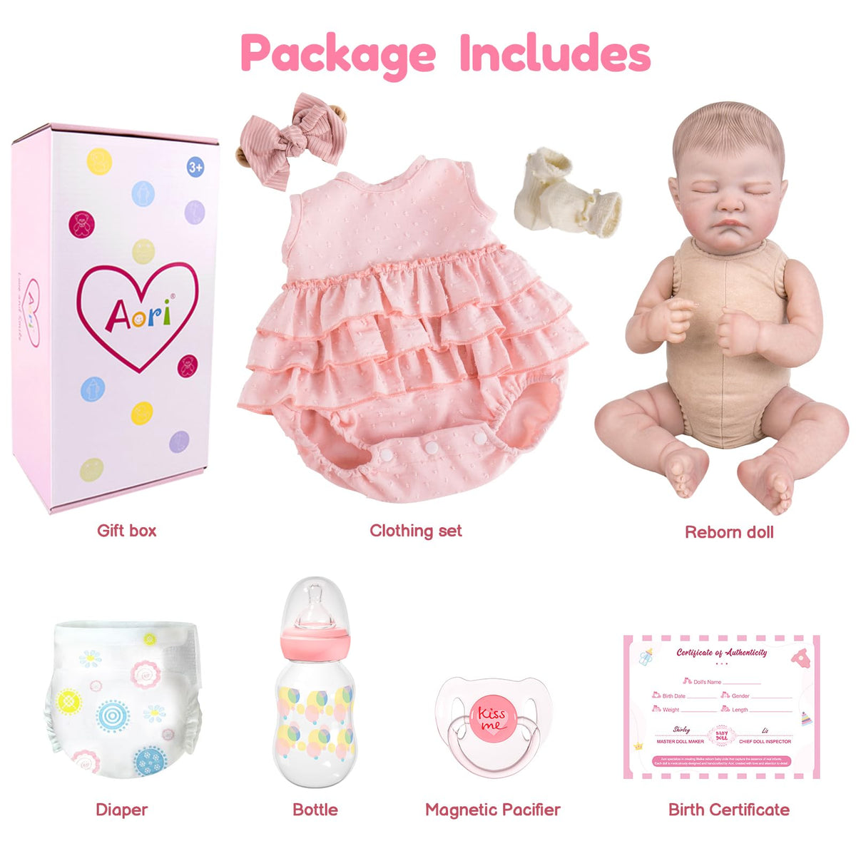 20-Inch Sleeping Newborn Girl Doll B26233