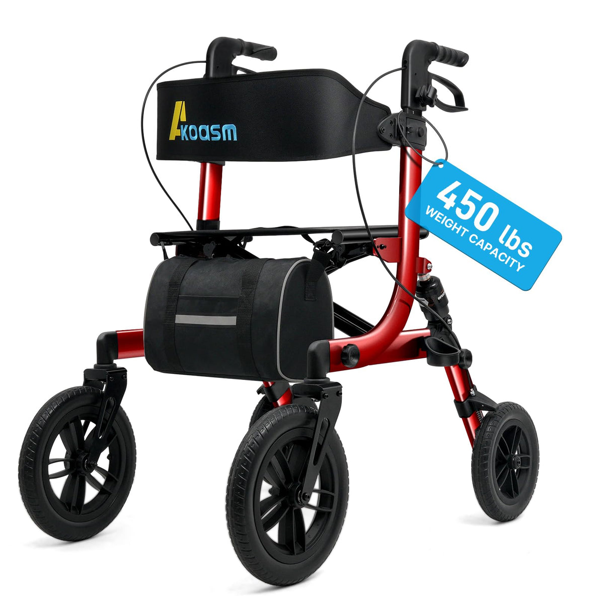 Outdoor Rollator Walkers with 12" Front Wheels P9488