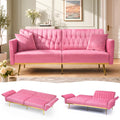 Pink Velvet Futon Sofa Bed I582581