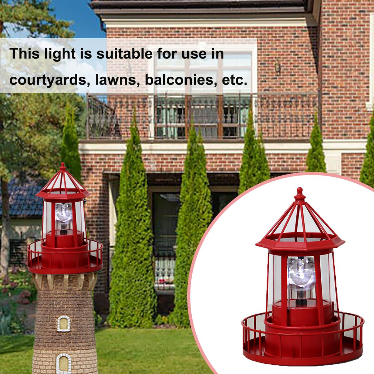 Solar Powered Lighthouse Y5067