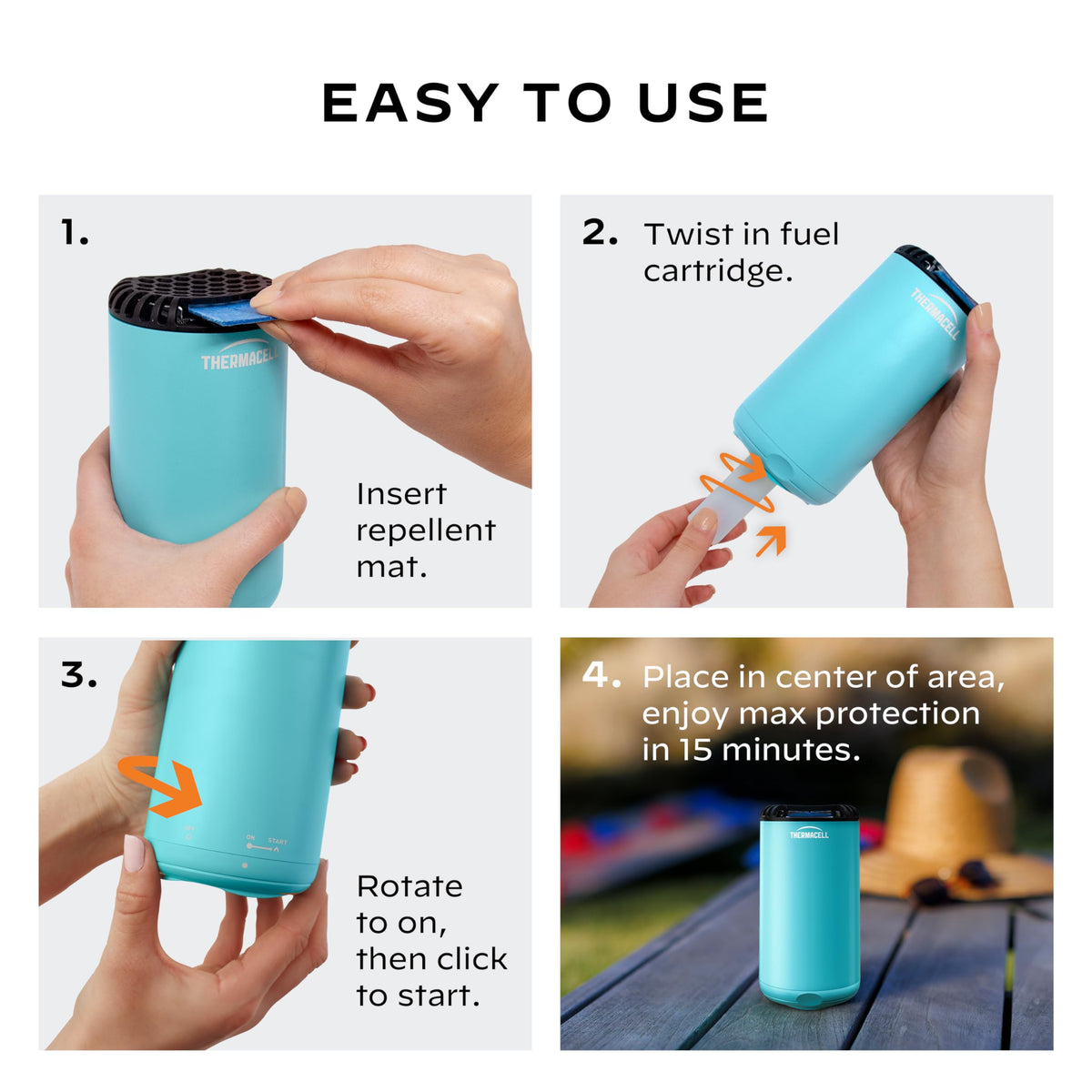 Mosquito Repeller with 24-Hour Refill & 6 Repellent Mats I93070