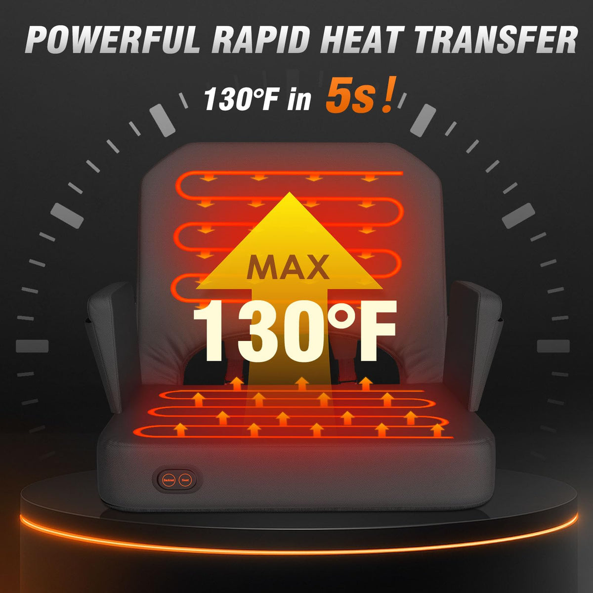Heated Stadium Seats for Bleachers with Foldable Armrests W3395