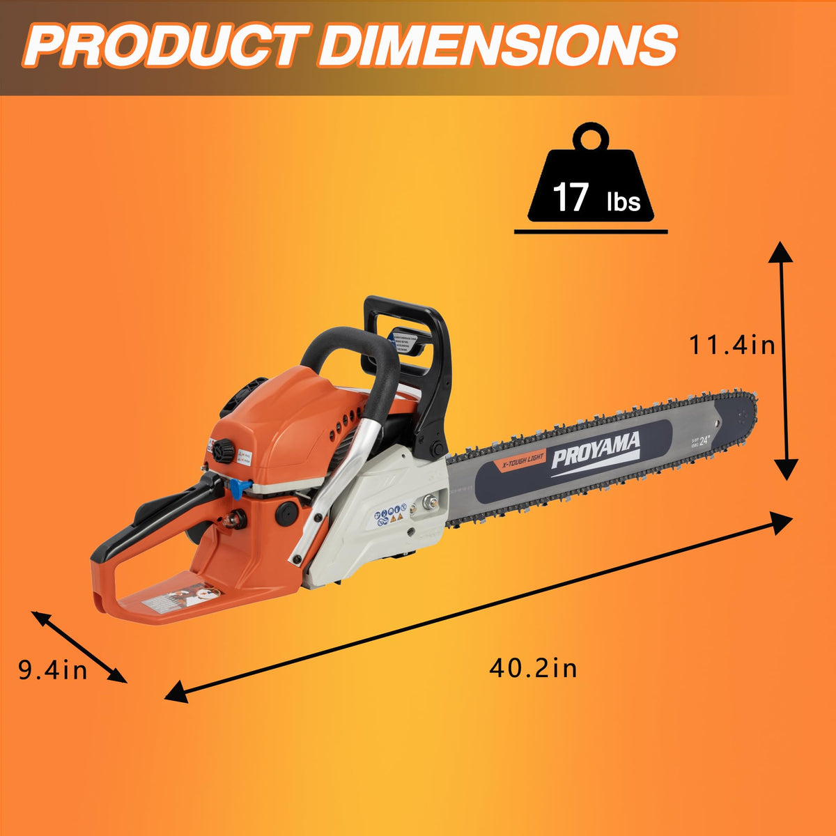 68cc Gas Powered Chainsaw F494690