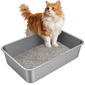 X-Large High Sided Stainless Steel Cat Litter Box I59967