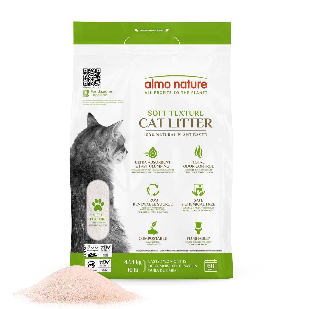 Plant-Based Clumping Biodegradable Cat Litter 10 lbs J6309