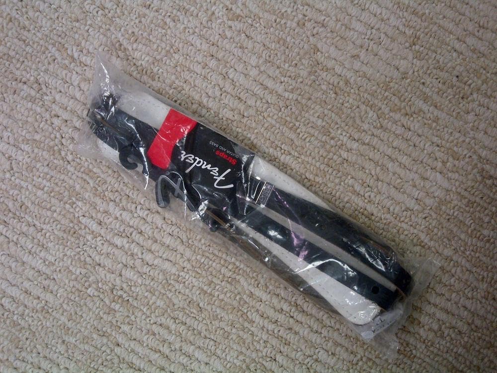 Black Leather Guitar Strap A42160