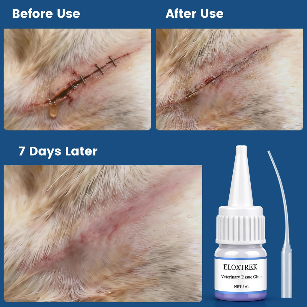 3ml Veterinary Surgical Skin Glue with 15 Applicators I369