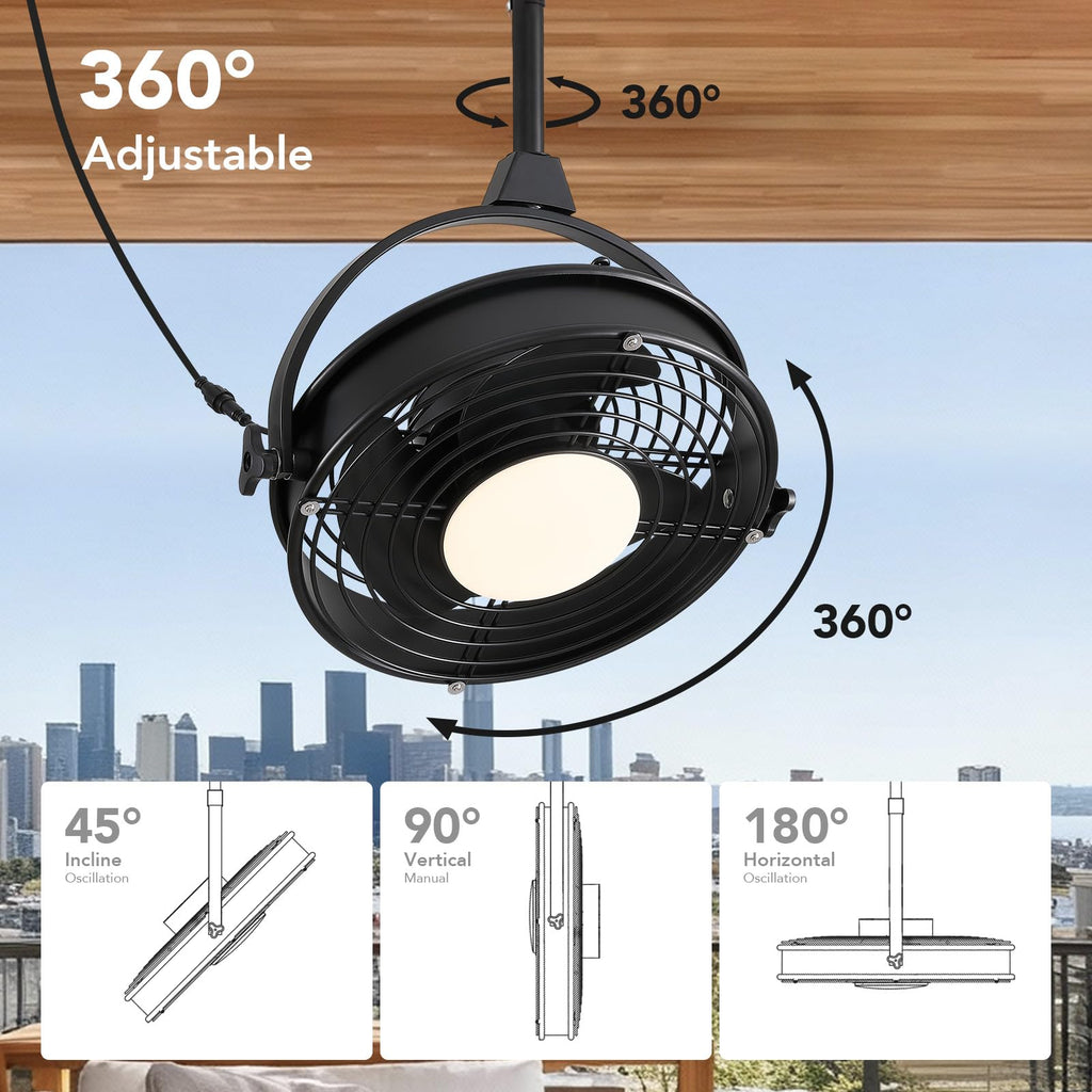 20" Outdoor Ceiling Fan with Lights M860