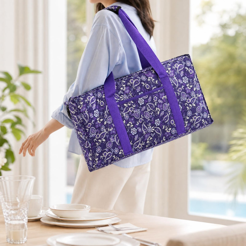 Purple 166 Tile Mahjong Set with Racks and Bag U28261