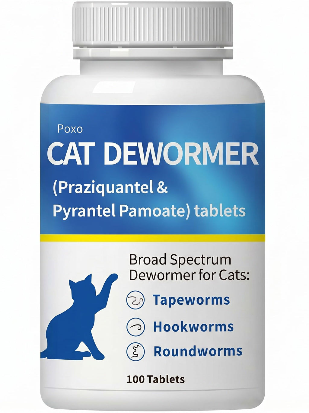 Broad Spectrum Dewormer Tablets for Cats and Kittens, 100 Tablets M91939