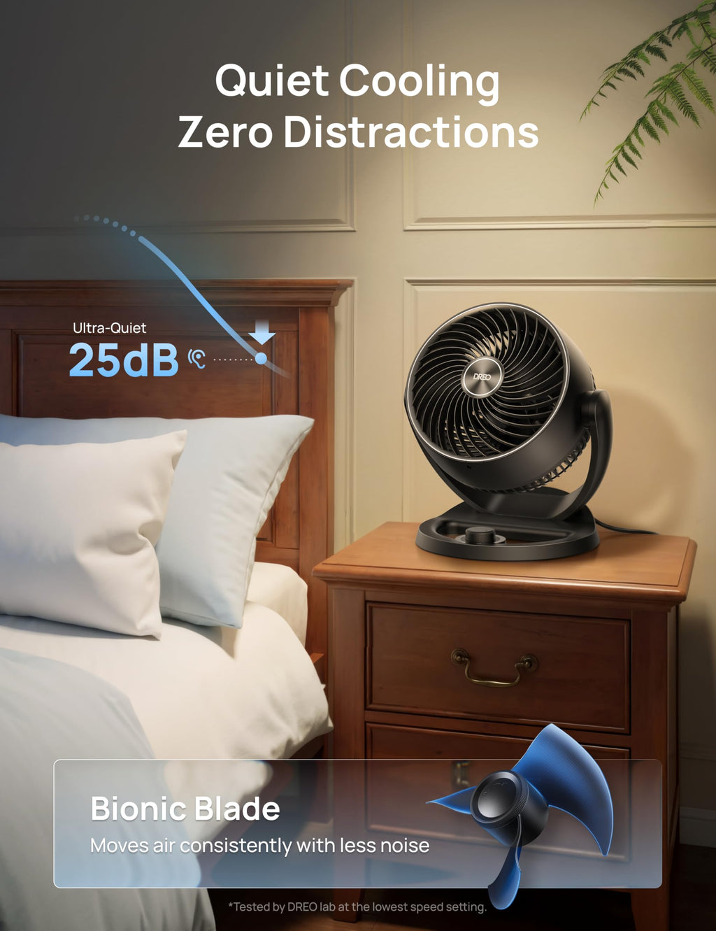 12 Inches 25db Quiet 3 Speeds Table Air Circulator Fan X66771
