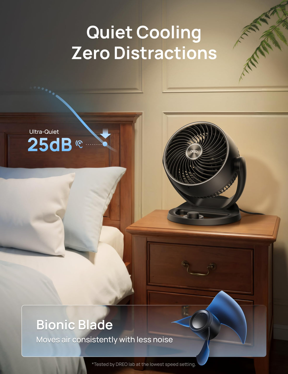 12 Inches 25db Quiet 3 Speeds Table Air Circulator Fan X66771