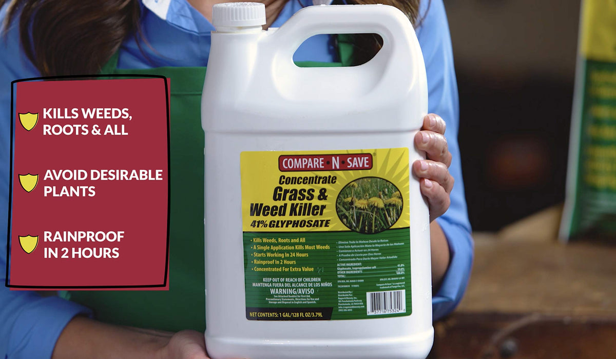 Glyphosate Concentrate Grass & Weed Killer Herbicide, 16-ounce Y508