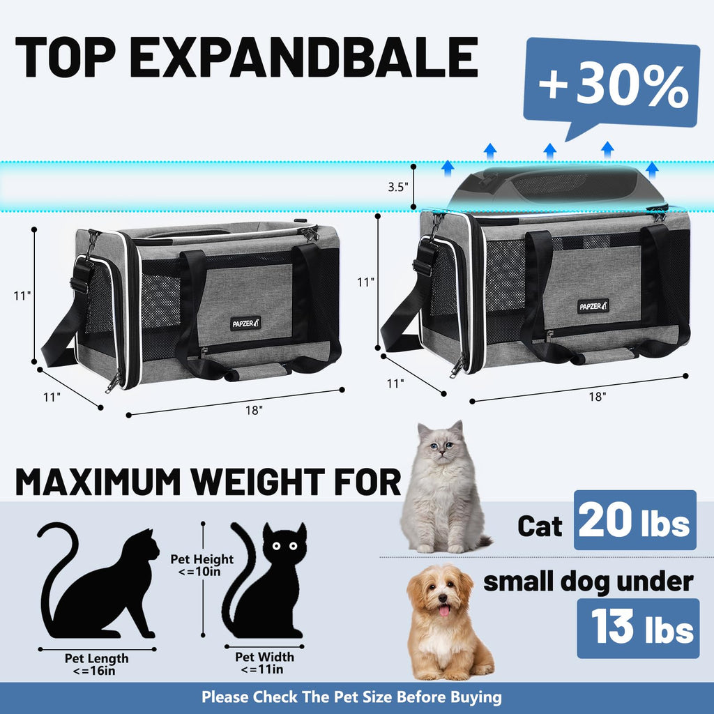 Top-Expandable Cat Carrier 18x11x11 J88441