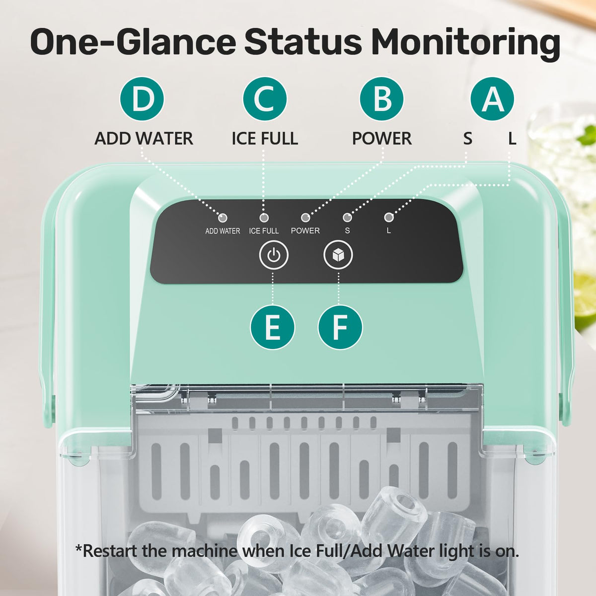 Countertop Ice Maker with Self-Cleaning T501571