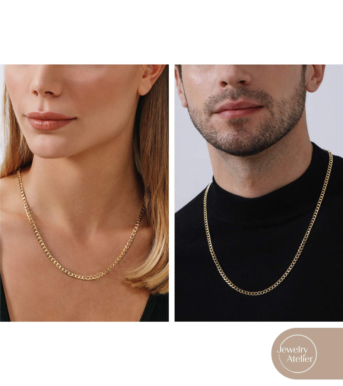 14K Yellow Gold Filled Cuban Curb Link Chain Necklace E2927