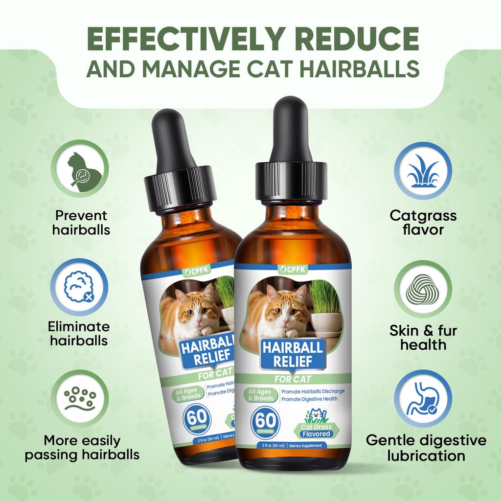 Cat Hairball Remedy Drops 60ml (2 fl oz) 2 Pack A80098