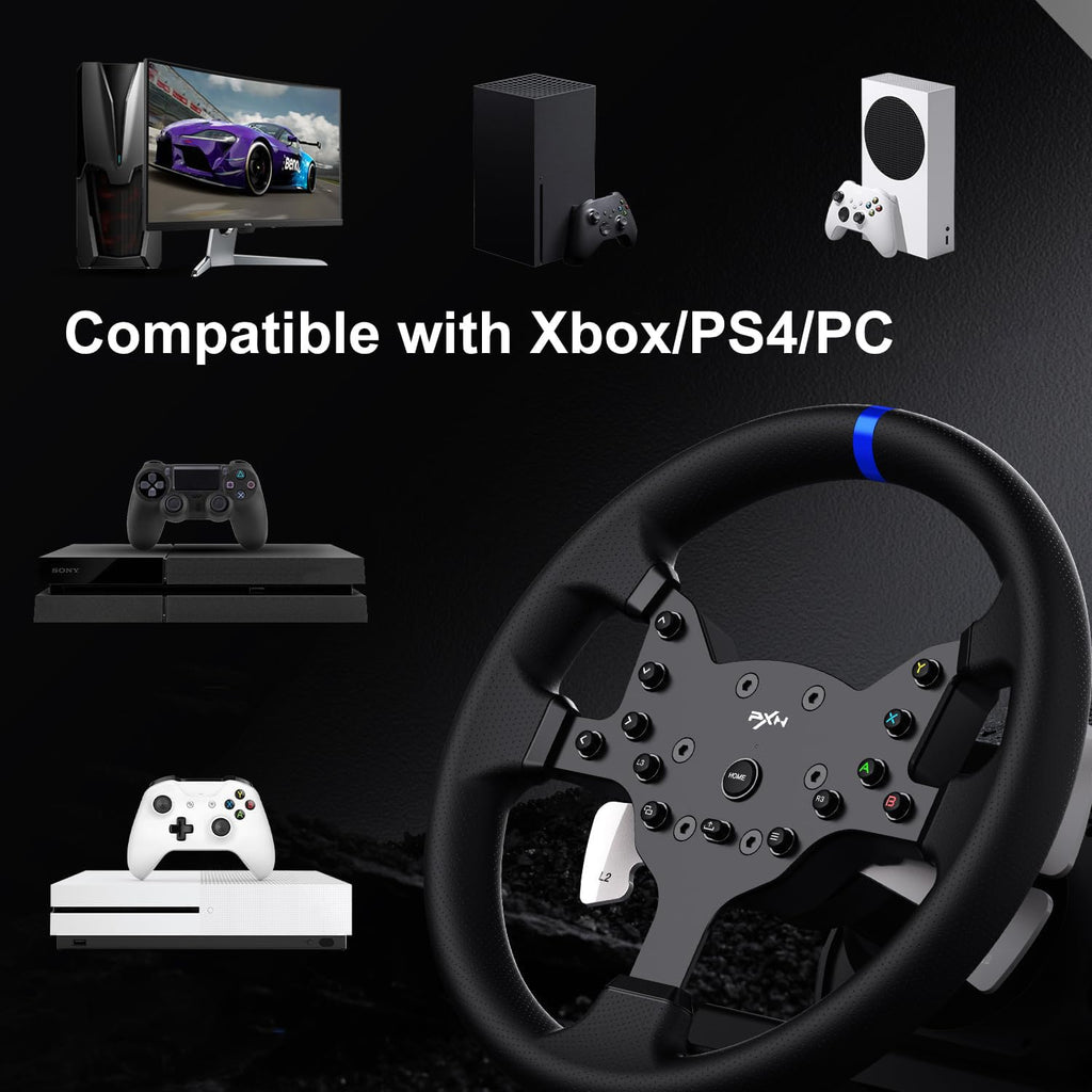 Force Feedback Racing Wheel with Pedals and Shifter F568