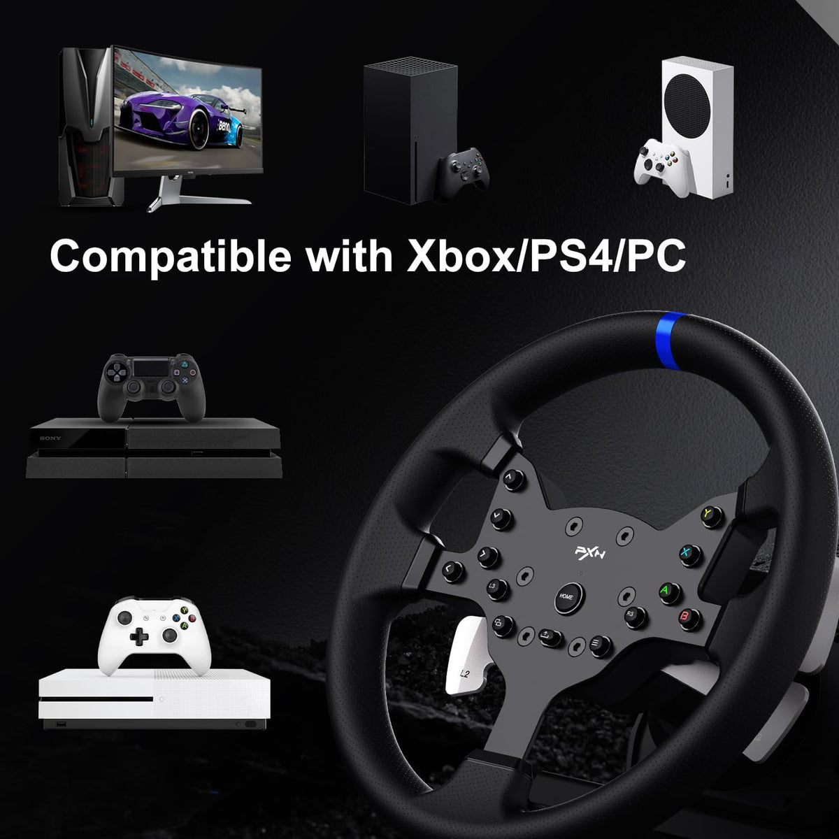 Force Feedback Racing Wheel with Pedals and Shifter F568