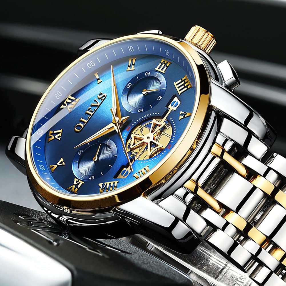 Mens Analog Quartz Waterproof Watch with Stainless Steel Band Y508