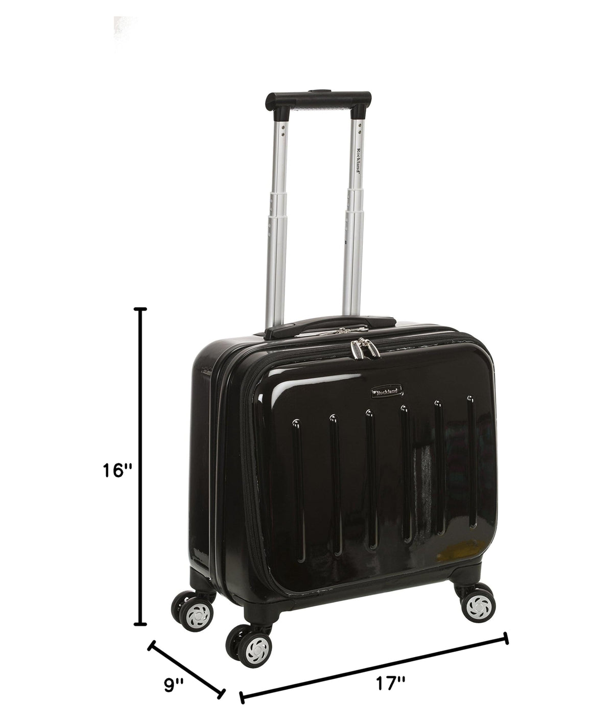Hardside Rolling Computer Case, Carry-On, Black D960