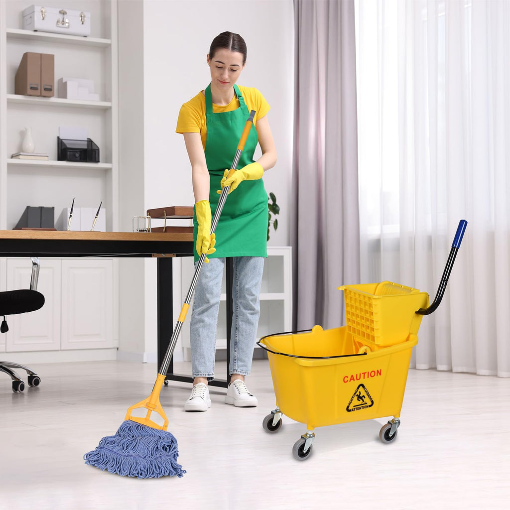 Commercial Mop Bucket on Wheels, 35-Quart V3624