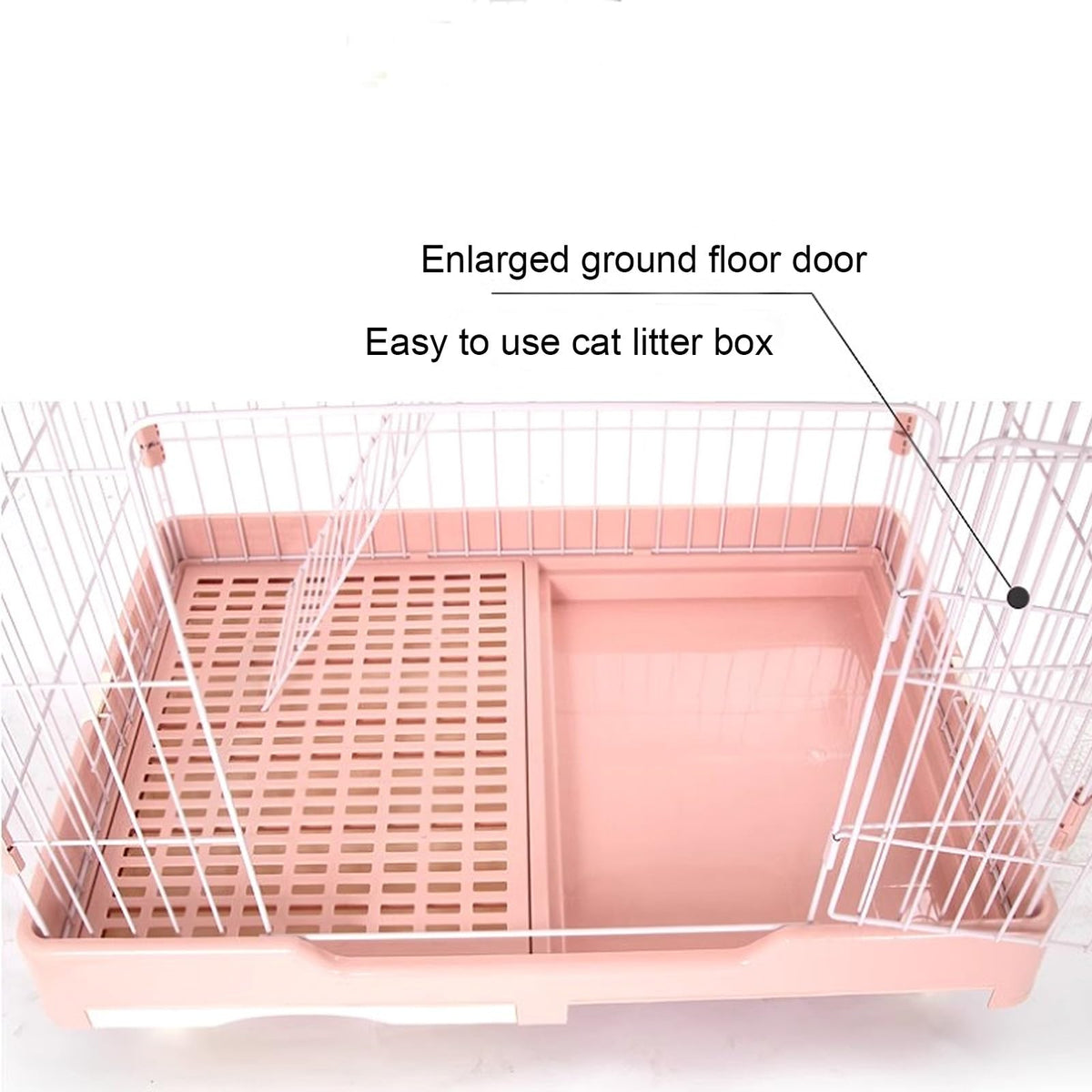 Foldable 4 Tier Large Detachable Cat Cage with Hammock E886