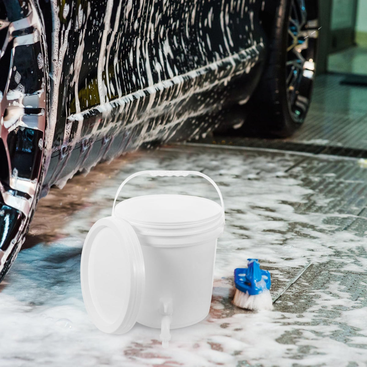 Outdoor Water Storage Bucket with Faucet 10l Capacity C264227