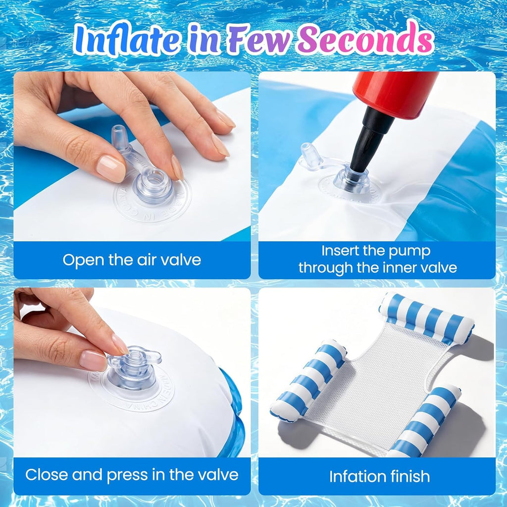 4 Pack Inflatable Pool Float Chair I6767