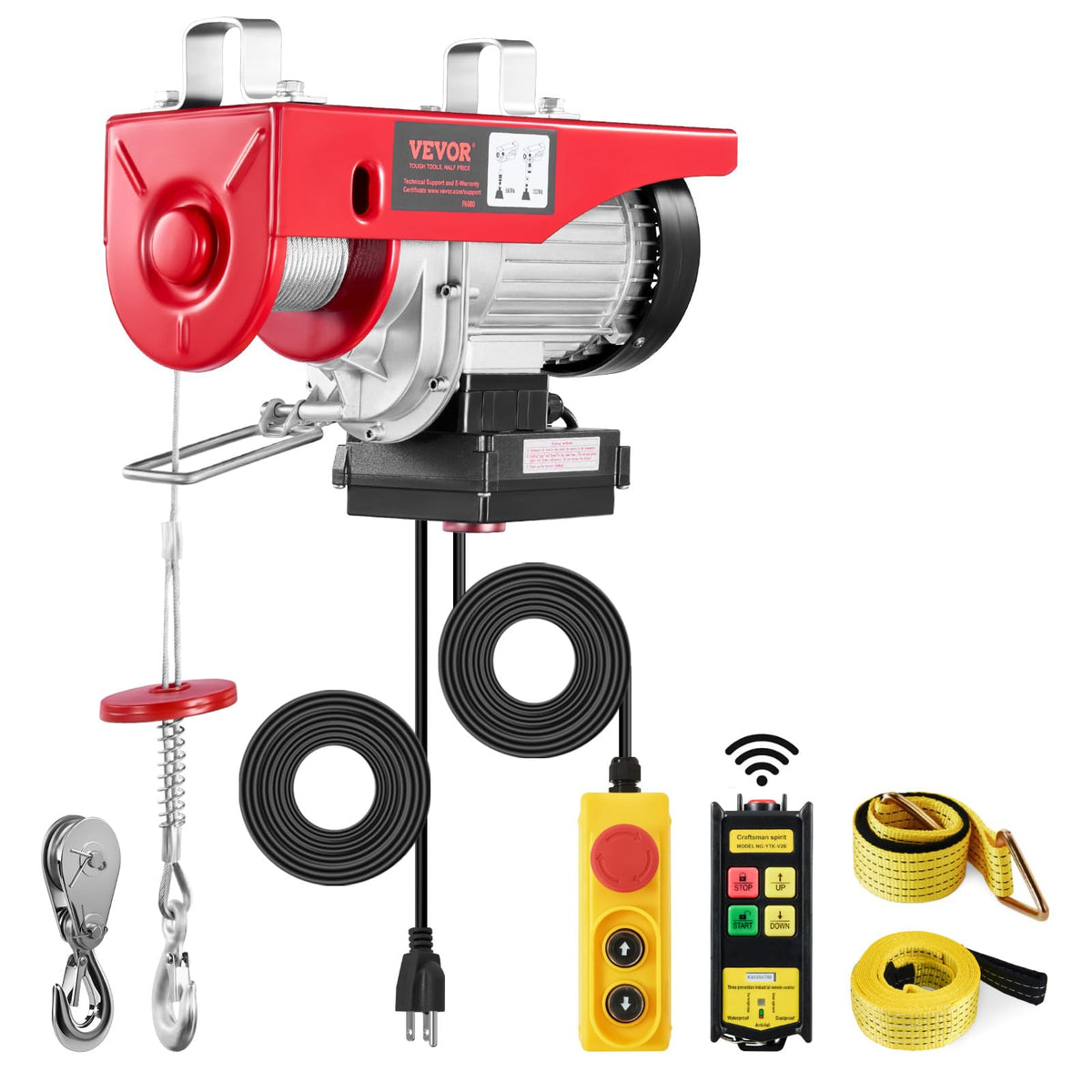 1320 lbs 120V Electric Hoist with Wireless Remote J355
