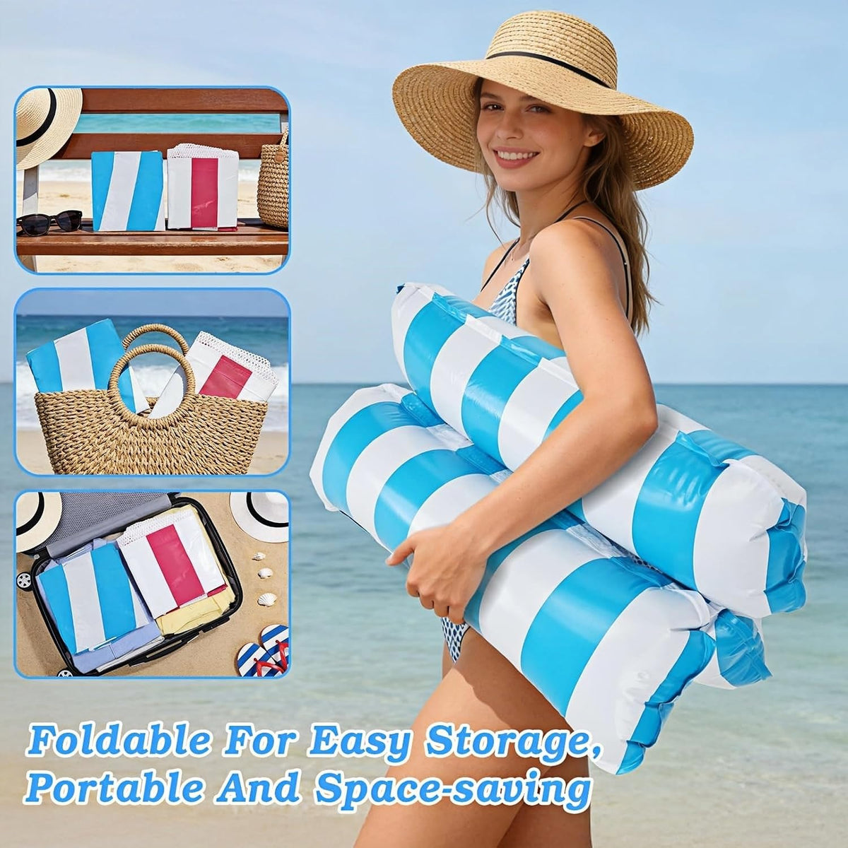 4 Pack Inflatable Pool Float Chair I6767