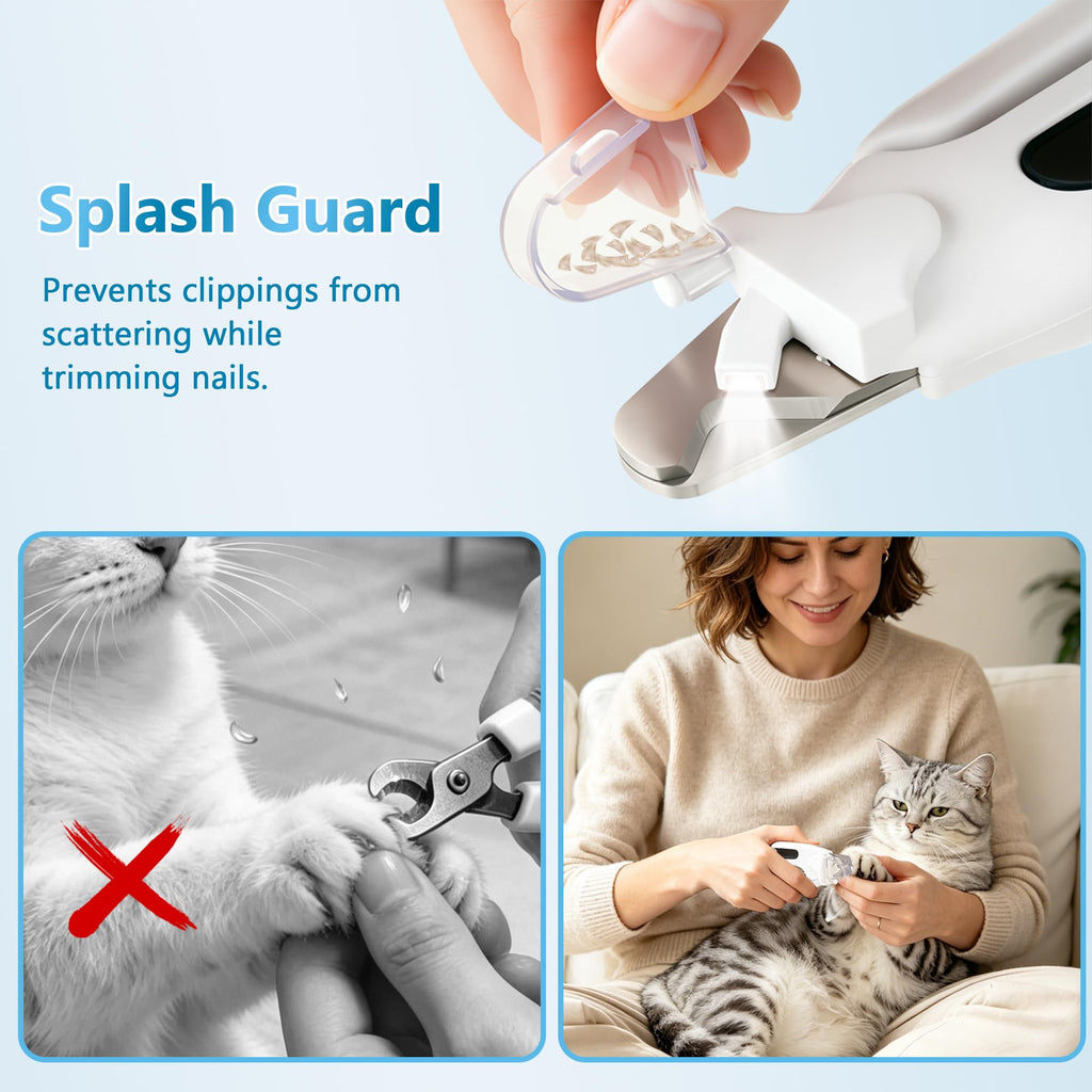 2-in-1 Quiet Electric Pet Nail Clipper & Grinder with Light F264
