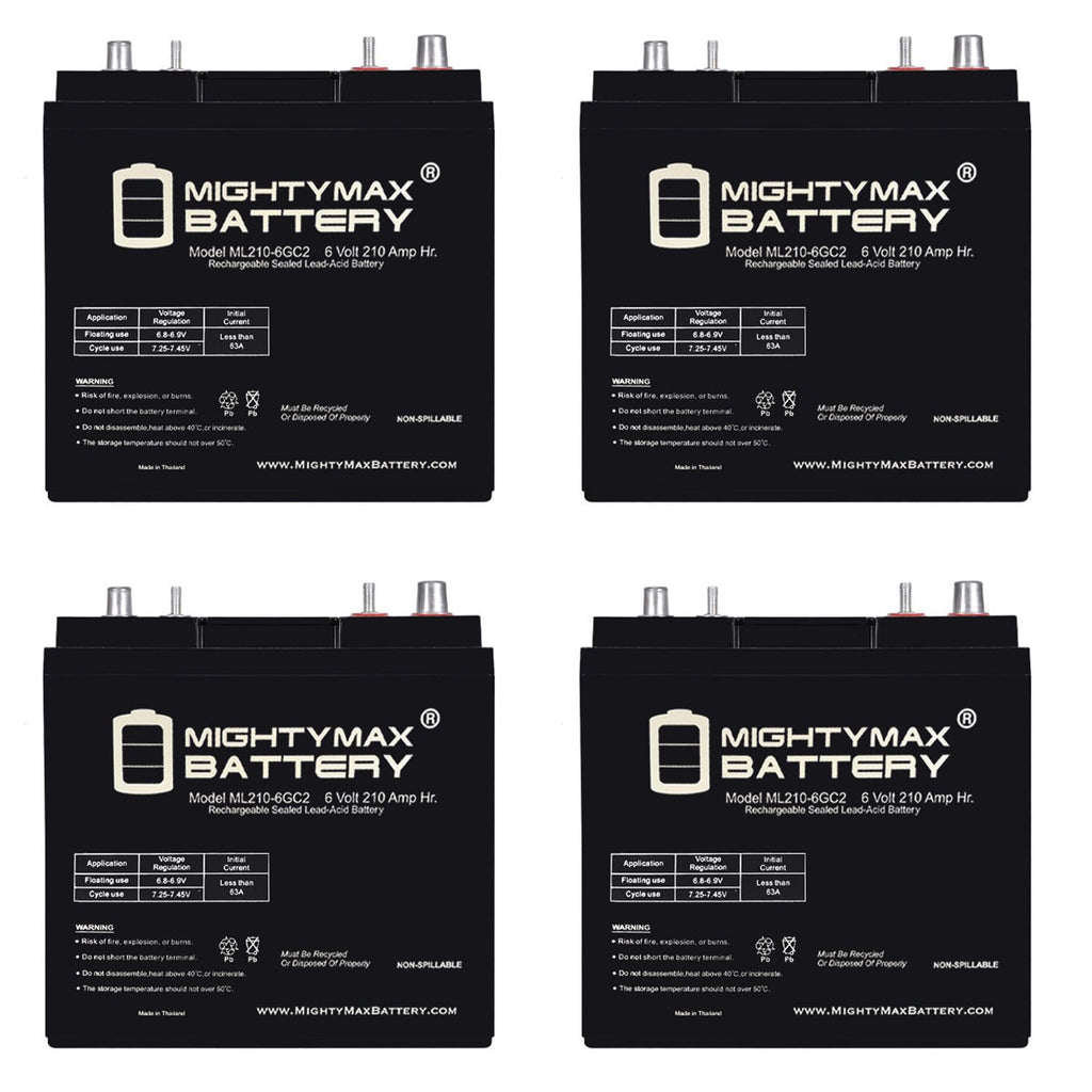 6V 210AH Deep Cycle AGM Battery 4 Pack V37727
