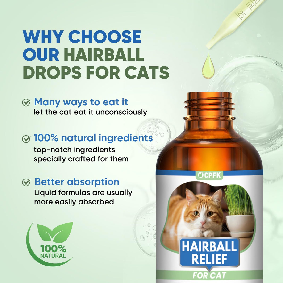 Cat Hairball Remedy Drops 60ml (2 fl oz) 2 Pack A80098