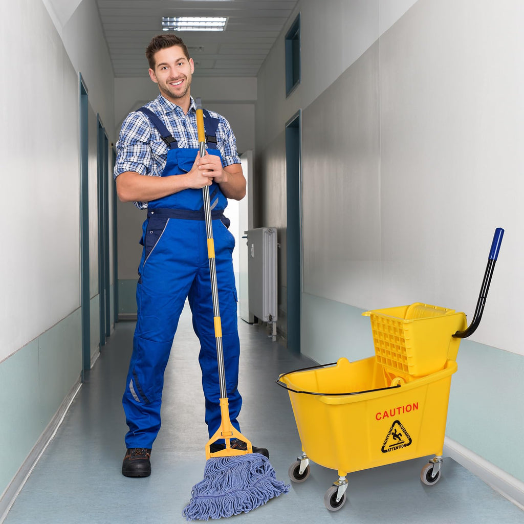 Commercial Mop Bucket on Wheels, 35-Quart V3624