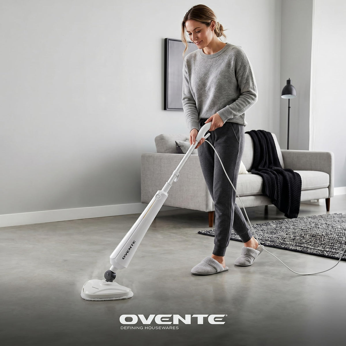 White Electric Steam Mop Cleaner F113959