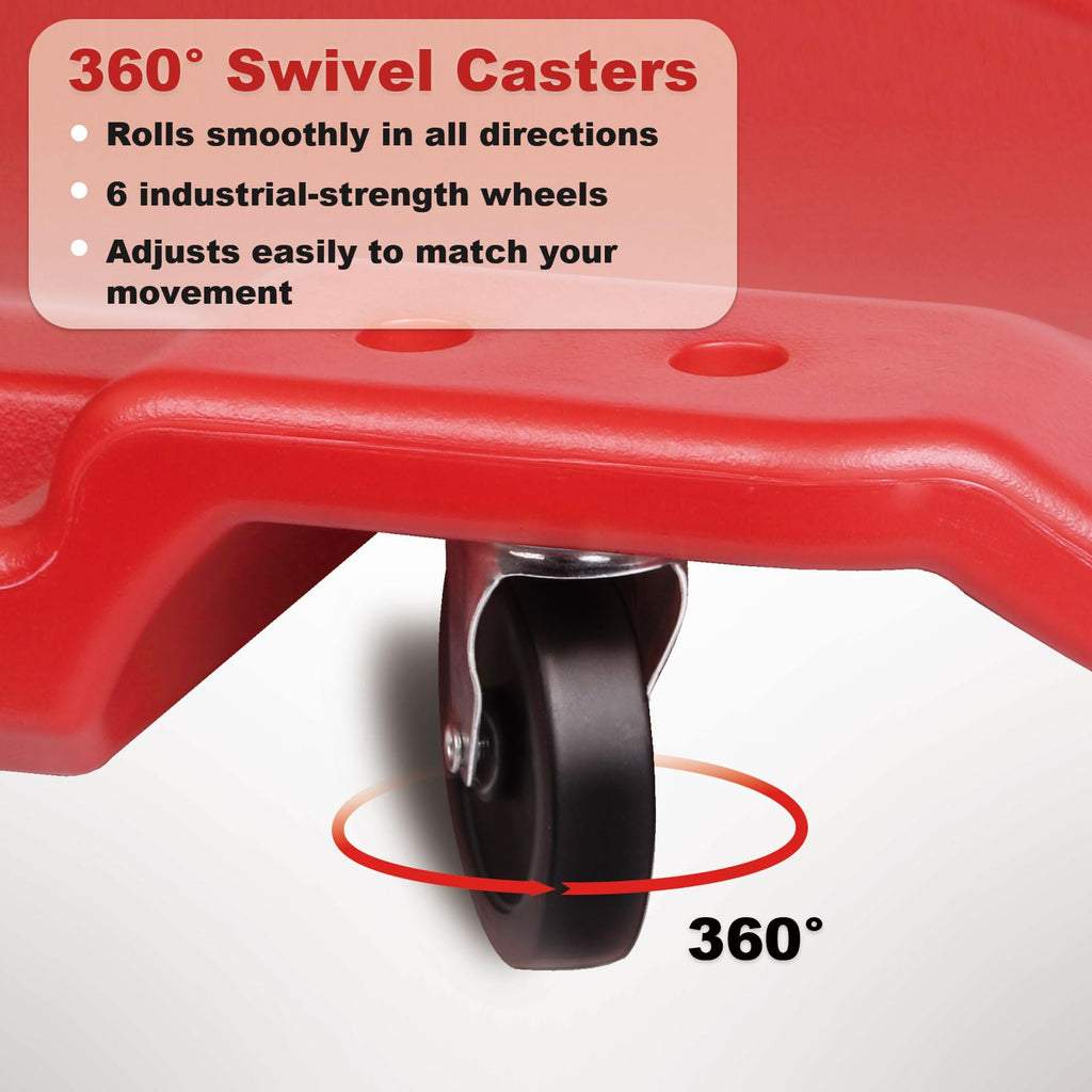 40 Inch Heavy Duty 500 lbs Rolling Car Creeper with Padded Headrest I214