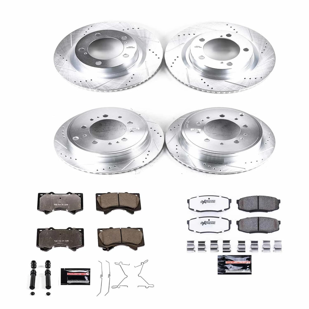 Front & Rear Brake Pad & Rotor Kit F279