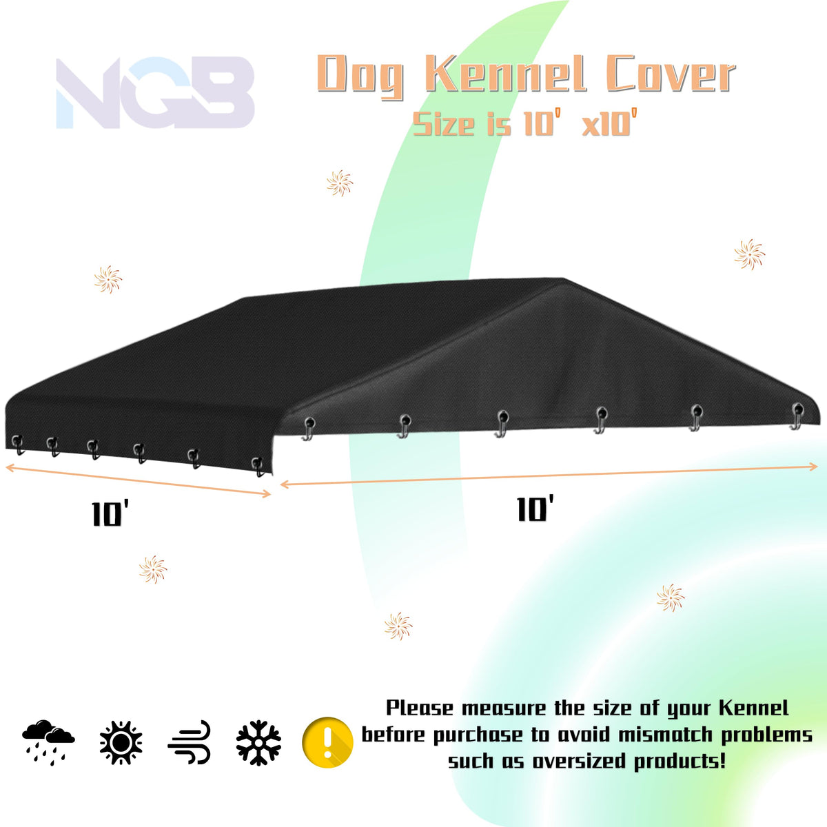 Waterproof Oxford Fabric Outdoor Kennel Cover P8347