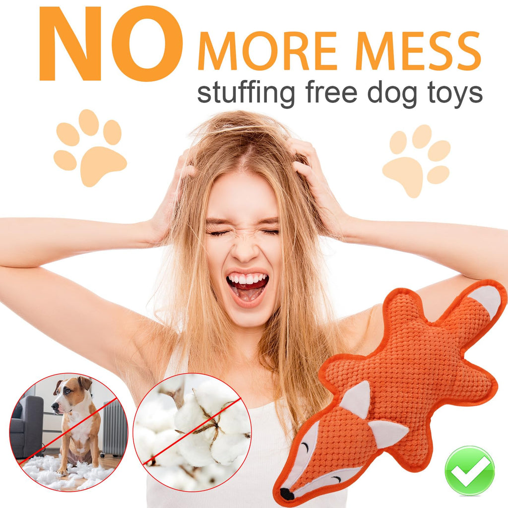 5 Pack Squeaky Plush Dog Toys with Crinkle Paper F750
