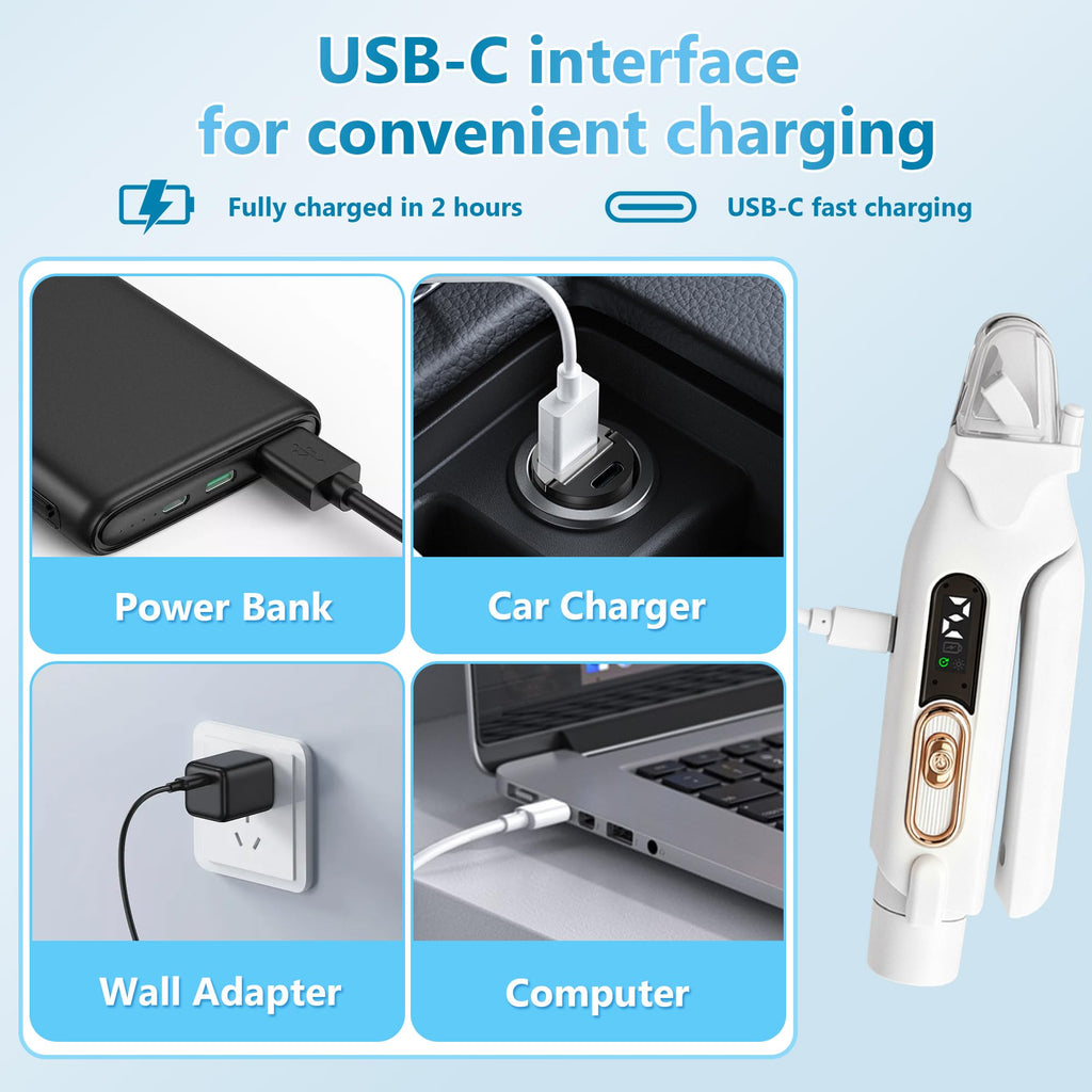 2-in-1 Quiet Electric Pet Nail Clipper & Grinder with Light F264