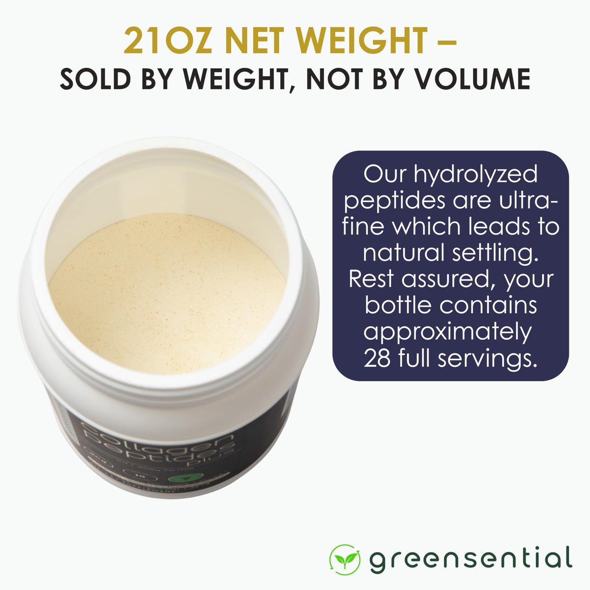 Collagen Peptides Powder 21oz Unflavored I5550