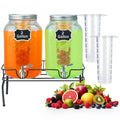 2 Gallon Glass Beverage Dispenser with Stand & Fruit Infuser L3693