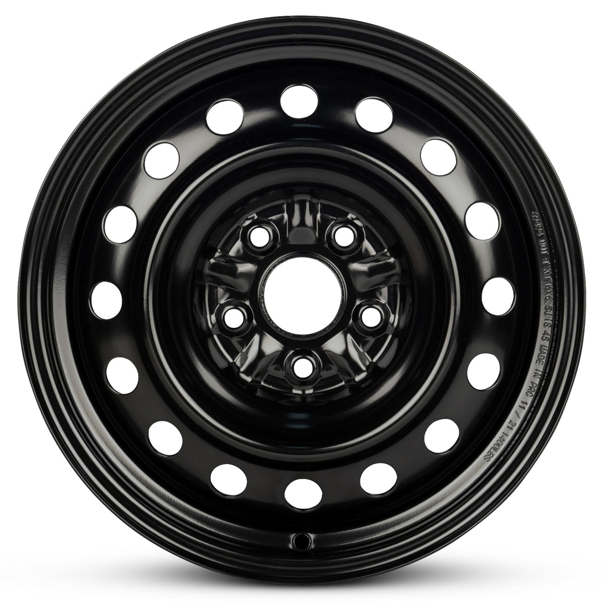 16 Inch Black Steel Rim Car Wheel H3020