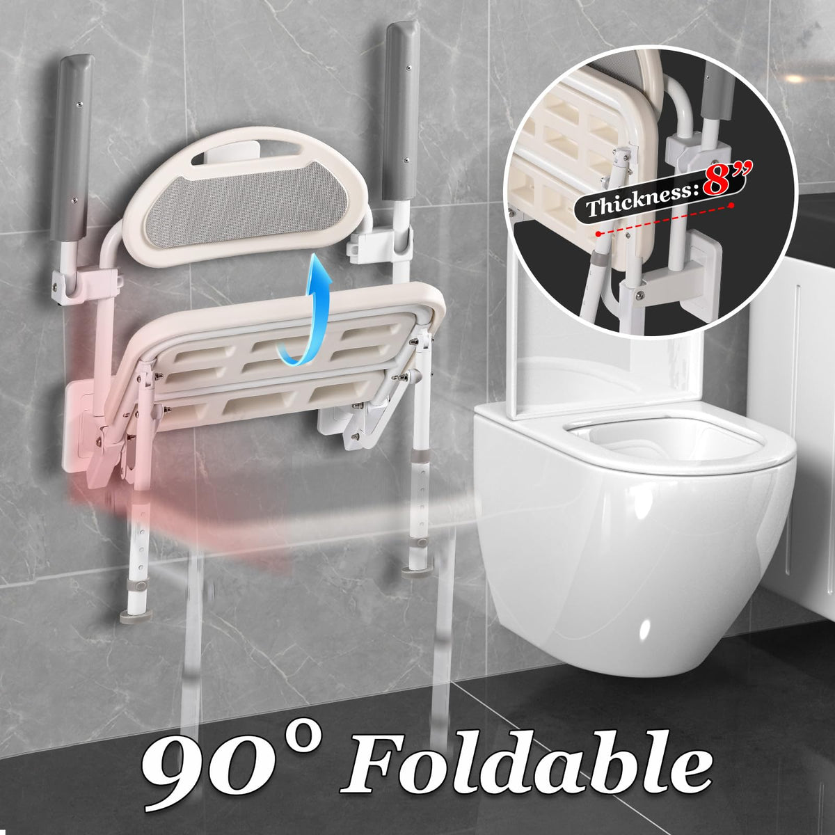 18” Folding Wall Mounted Shower Seat Z64405