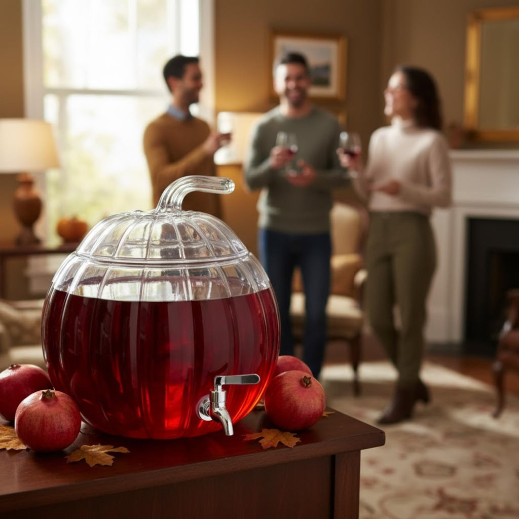 Glass Pumpkin Drink Dispenser 2 Gallon S56096