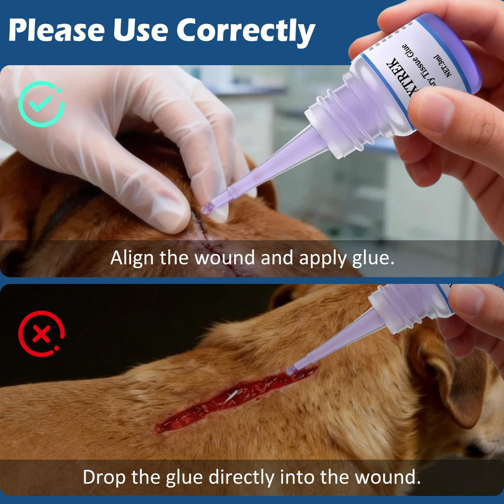 3ml Veterinary Surgical Skin Glue with 15 Applicators I369