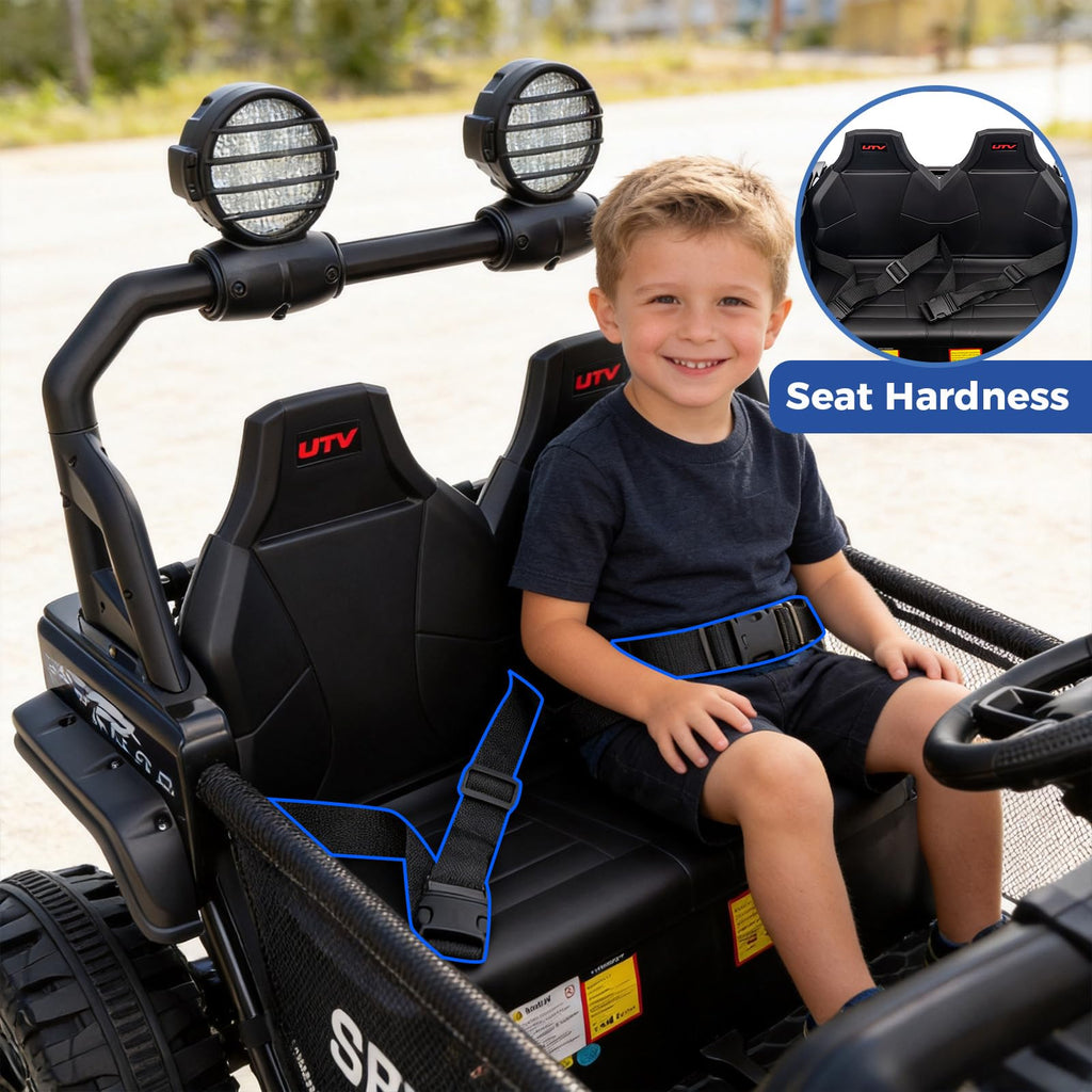 Black 24V 2 Seater Ride On Truck Car with Remote Control J8292