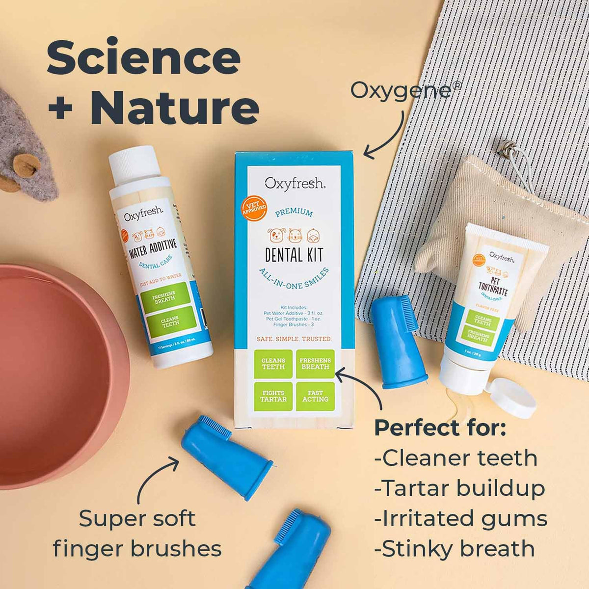 Pet Dental Kit 4oz Toothpaste + 16oz Water Additive Y858